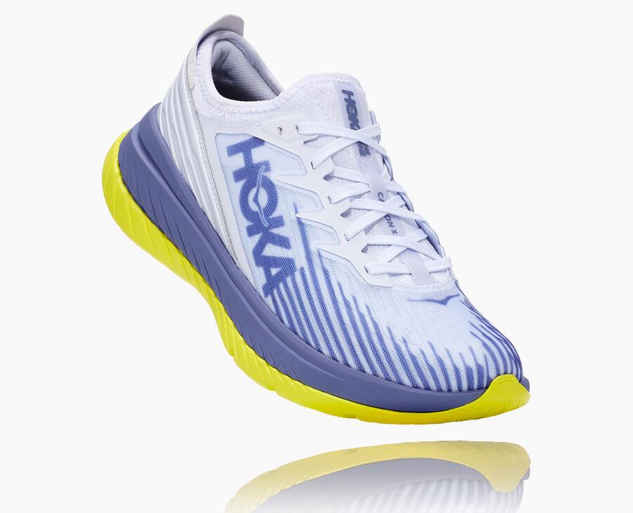 Hoka One One Koşu Ayakkabısı Erkek Beyaz/Mavi - Carbon X-Spe - GQ2518367